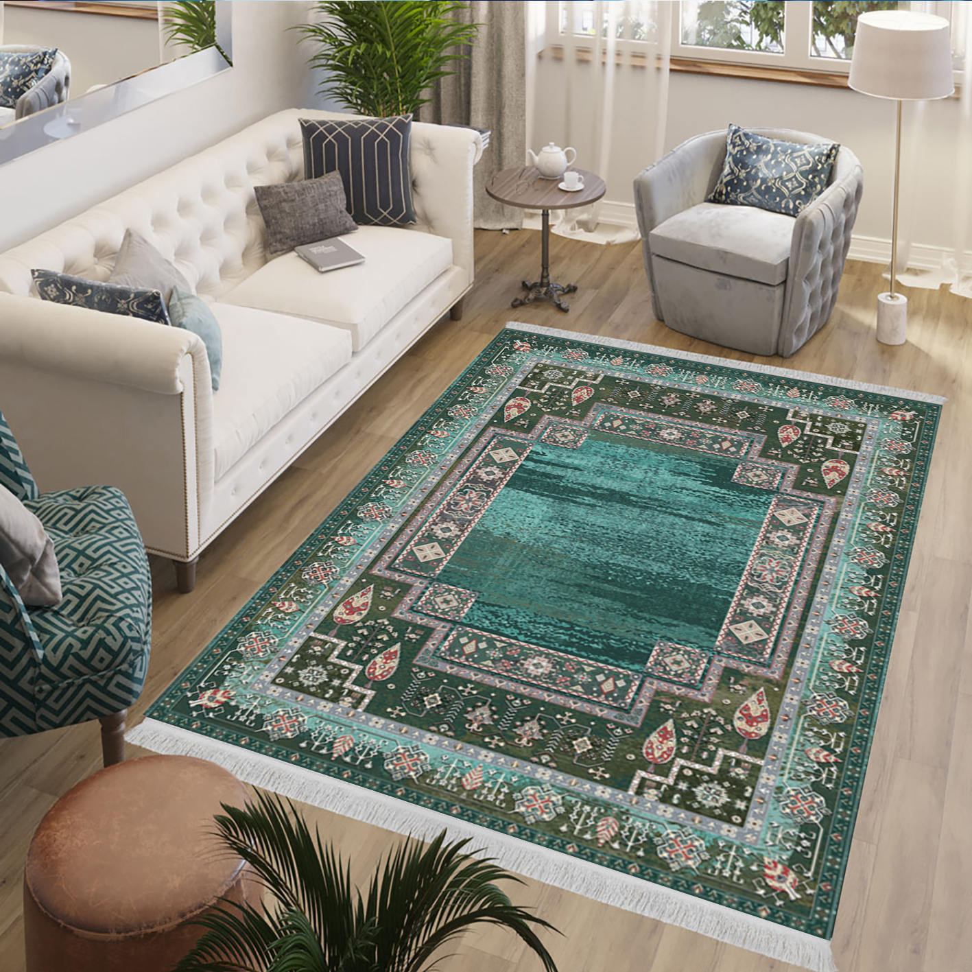 فرش چاپی طرح وینتج کد L286