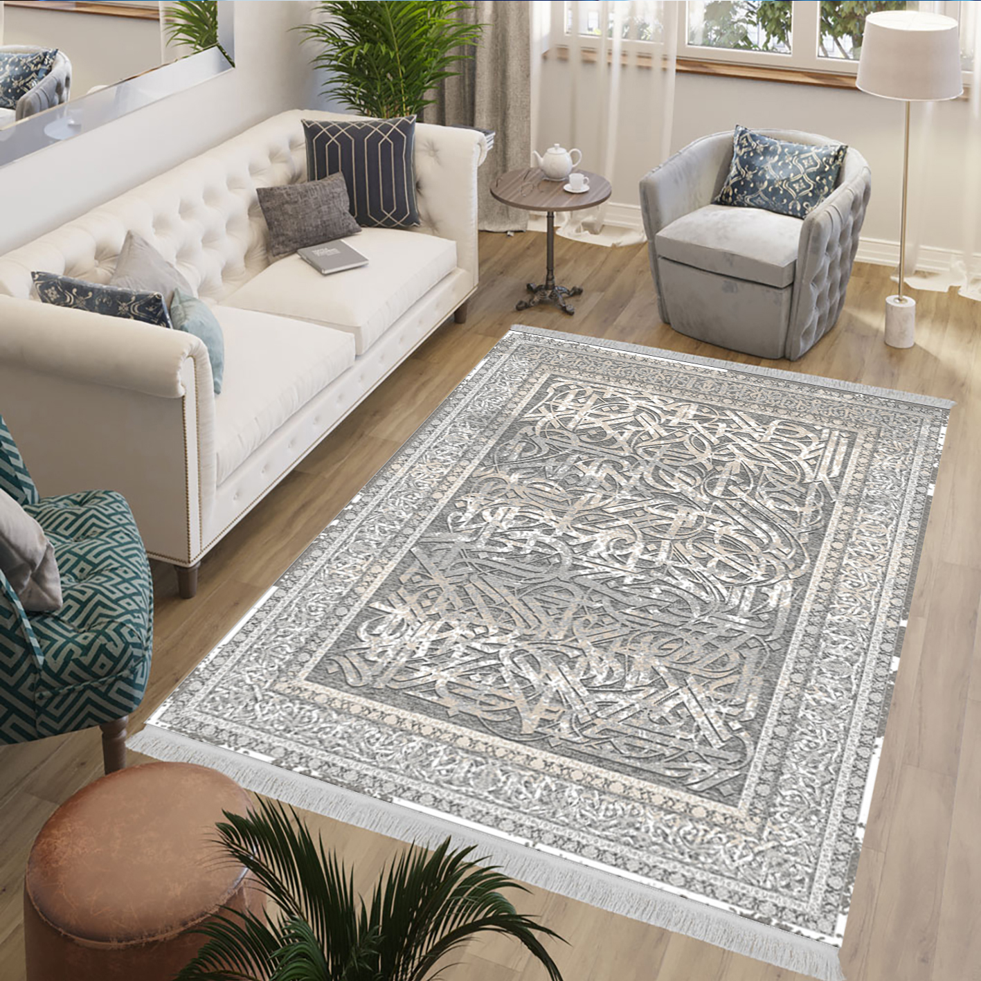 فرش چاپی طرح وینتج کد L371